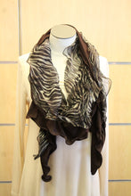 ADO | Wrap Ruffle Scarf Coffee Zebra