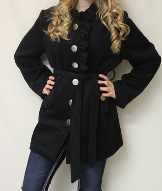 Moka Sport | Black Botton Up Coat