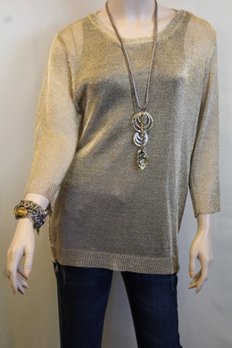 Lumiere | Metallic Sweater Gold