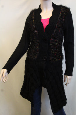 Lily | Black & Multi-Colored Sweater Cardigan