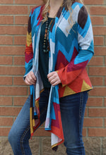 Yahada | Multi Color Chevron  Cardigan